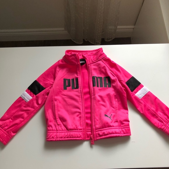 2T Girls: Pink Puma Zip-Up - Picture 2 of 5